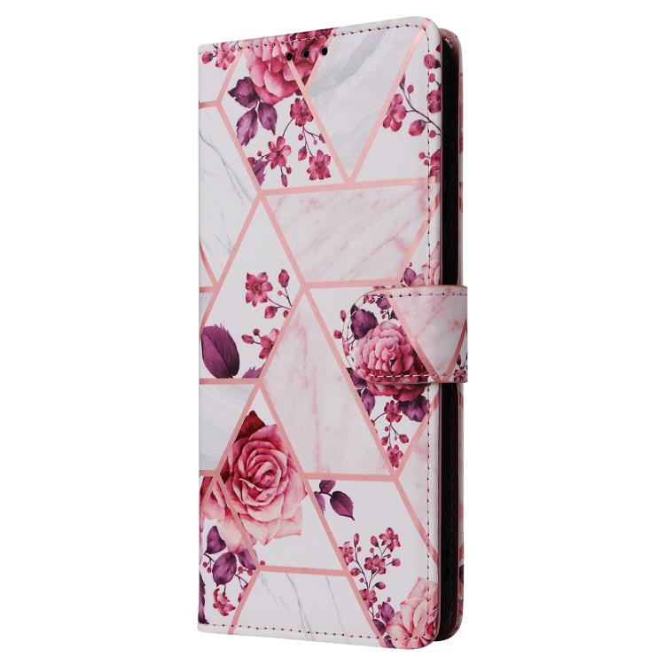 For Samsung Galaxy A05 Marble Bronzing Stitching Leather Phone Case