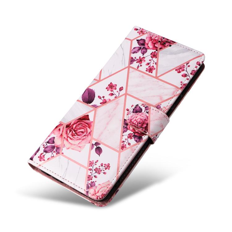 For Samsung Galaxy A05 Marble Bronzing Stitching Leather Phone Case