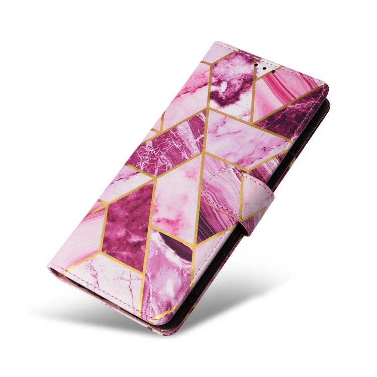 For Samsung Galaxy A05 Marble Bronzing Stitching Leather Phone Case