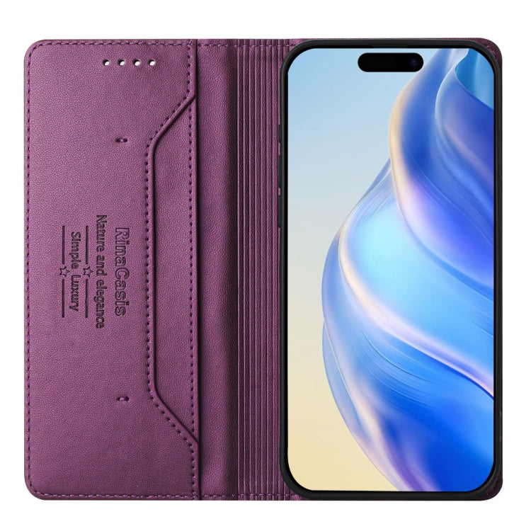 For iPhone 15 Pro Max RC01 Dual-Folded Magnetic Suction RFID Leather Phone Case