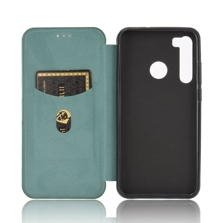 For HTC Desire 20 Pro Carbon Fiber Texture Horizontal Flip TPU + PC + PU Leather Case with Card Slot