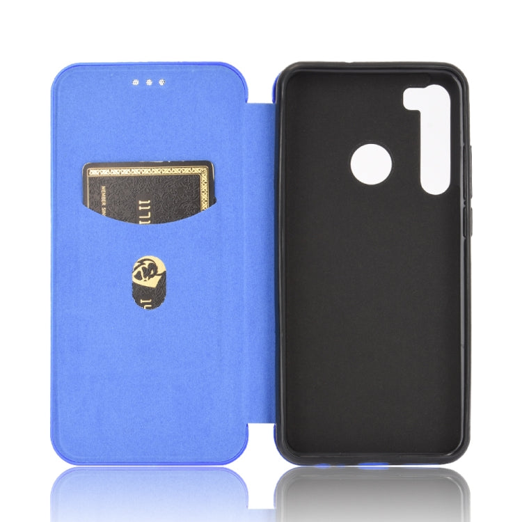 For HTC Desire 20 Pro Carbon Fiber Texture Horizontal Flip TPU + PC + PU Leather Case with Card Slot