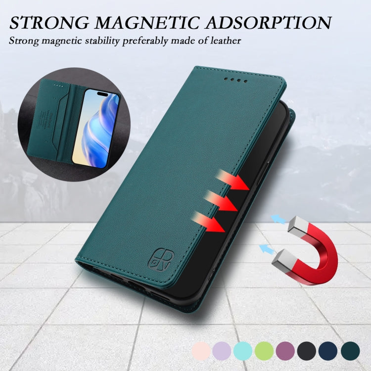 For iPhone 11 Pro RC01 Dual-Folded Magnetic Suction RFID Leather Phone Case