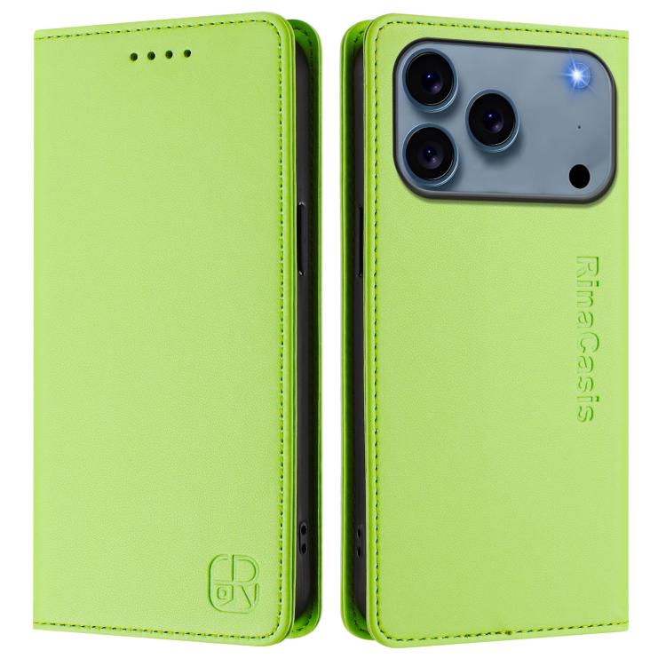 For iPhone 17 Pro Max RC01 Dual-Folded Magnetic Suction RFID Leather Phone Case