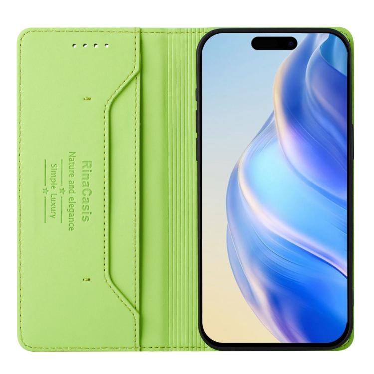 For iPhone 17 Pro RC01 Dual-Folded Magnetic Suction RFID Leather Phone Case