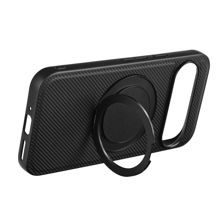 For Google Pixel 9 / Pixel 9 Pro ViLi TCY Series Kevlar Leather Texture Rotating Holder Phone Case - Black