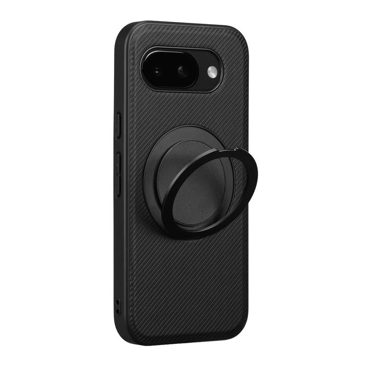 For Google Pixel 10a ViLi TCY Series Kevlar Leather Texture Rotating Holder Phone Case - Black