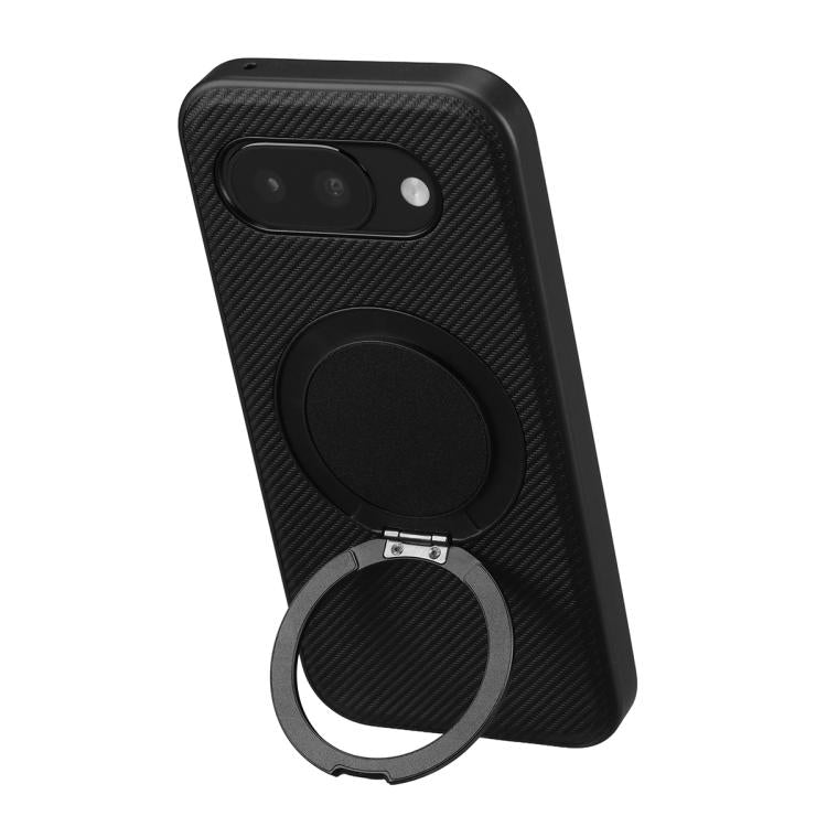 For Google Pixel 10a ViLi TCY Series Kevlar Leather Texture Rotating Holder Phone Case - Black