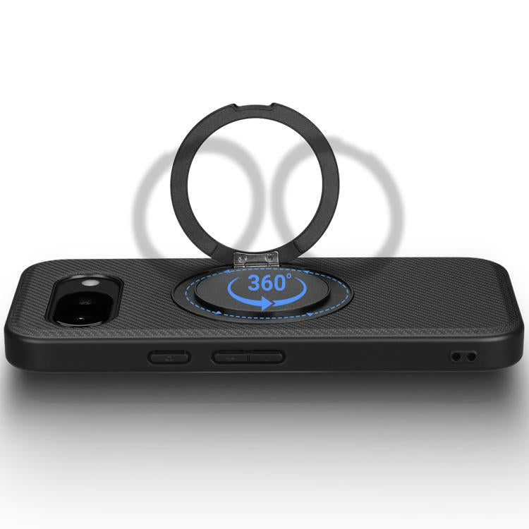 For Google Pixel 10a ViLi TCY Series Kevlar Leather Texture Rotating Holder Phone Case - Black