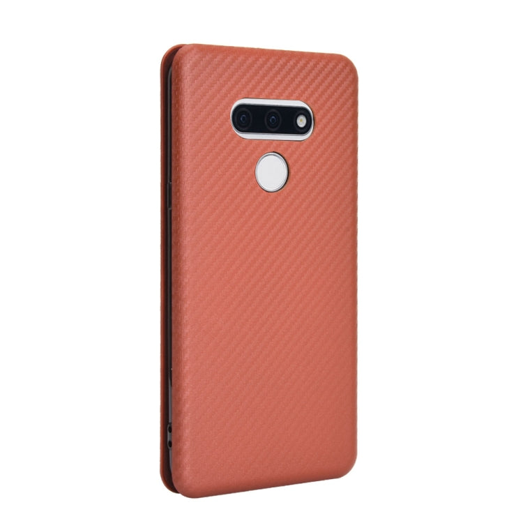 For LG Style 3 L-41 Carbon Fiber Texture Horizontal Flip TPU + PC + PU Leather Case with Card Slot