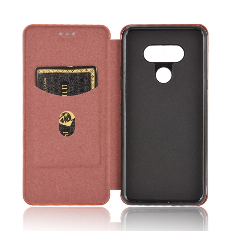 For LG Style 3 L-41 Carbon Fiber Texture Horizontal Flip TPU + PC + PU Leather Case with Card Slot