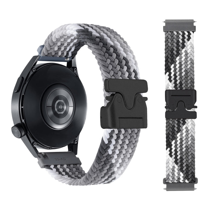 22mm Snap Button Nylon Braided Watch Band