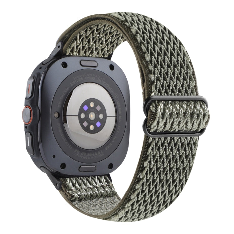 For Samsung Galaxy Watch Ultra 47mm / Ultra 2025 Wave Pattern Nylon Braided Watch Band