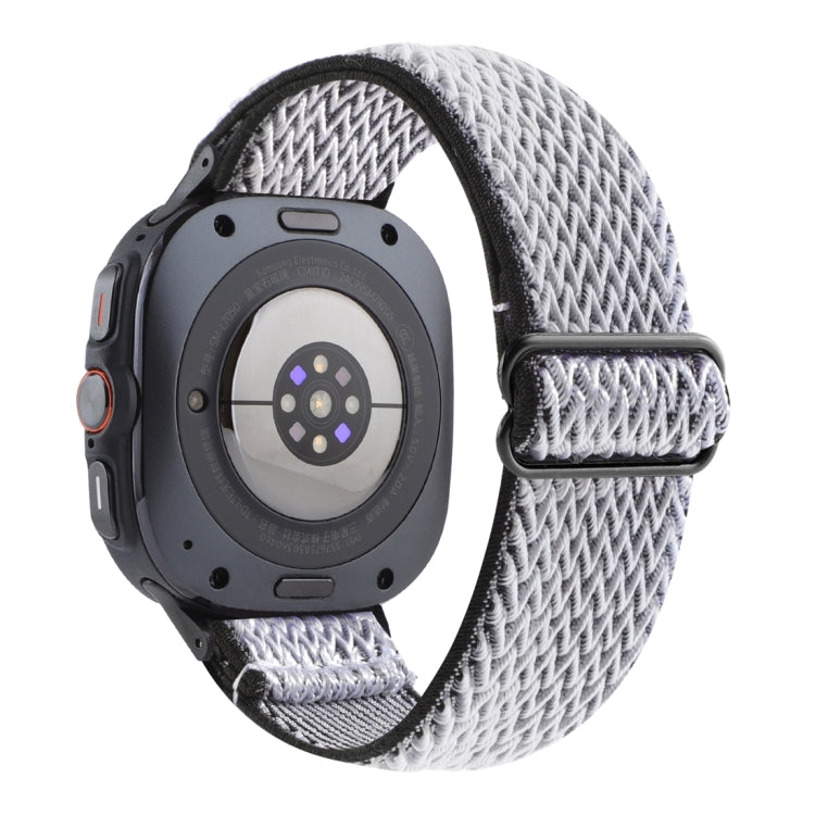 For Samsung Galaxy Watch Ultra 47mm / Ultra 2025 Wave Pattern Nylon Braided Watch Band