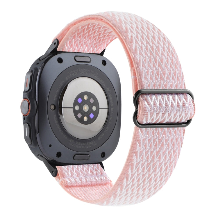 For Samsung Galaxy Watch Ultra 47mm / Ultra 2025 Wave Pattern Nylon Braided Watch Band
