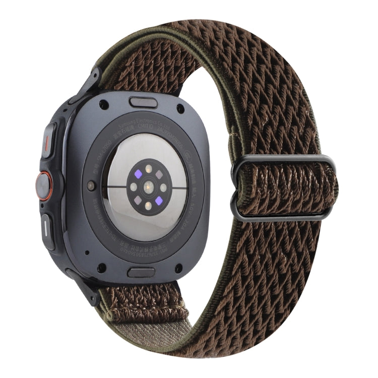 For Samsung Galaxy Watch Ultra 47mm / Ultra 2025 Wave Pattern Nylon Braided Watch Band