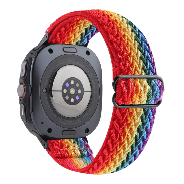 For Samsung Galaxy Watch Ultra 47mm / Ultra 2025 Wave Pattern Nylon Braided Watch Band