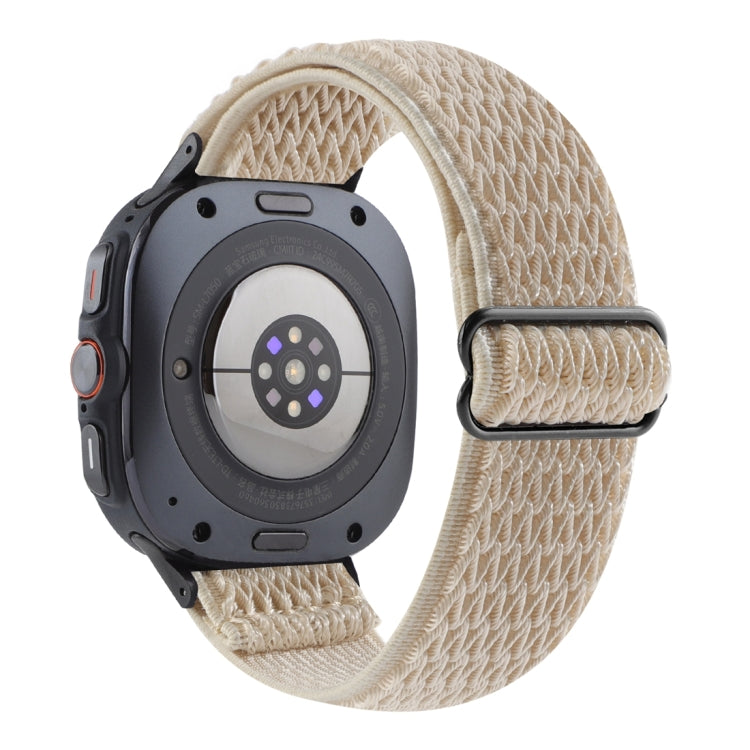 For Samsung Galaxy Watch Ultra 47mm / Ultra 2025 Wave Pattern Nylon Braided Watch Band
