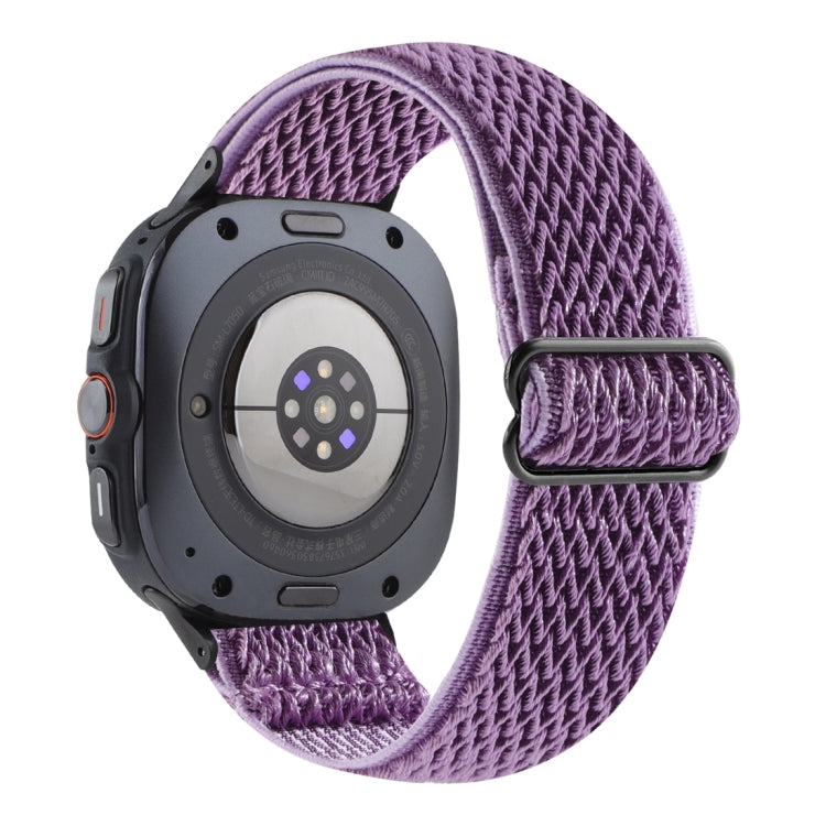 For Samsung Galaxy Watch Ultra 47mm / Ultra 2025 Wave Pattern Nylon Braided Watch Band