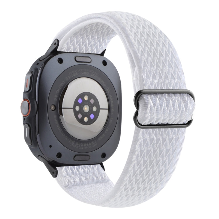 For Samsung Galaxy Watch Ultra 47mm / Ultra 2025 Wave Pattern Nylon Braided Watch Band