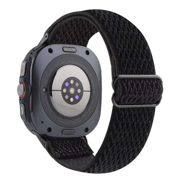 For Samsung Galaxy Watch Ultra 47mm / Ultra 2025 Wave Pattern Nylon Braided Watch Band