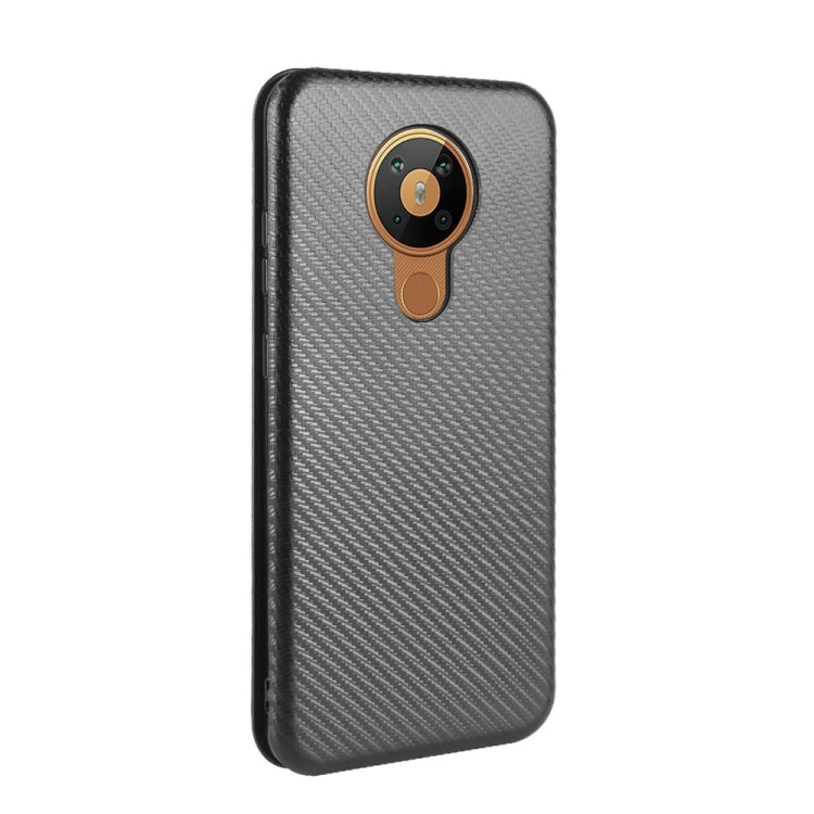 For Nokia 5.3 Carbon Fiber Texture Horizontal Flip TPU + PC + PU Leather Case with Card Slot