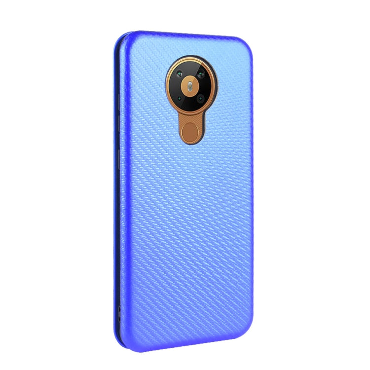 For Nokia 5.3 Carbon Fiber Texture Horizontal Flip TPU + PC + PU Leather Case with Card Slot
