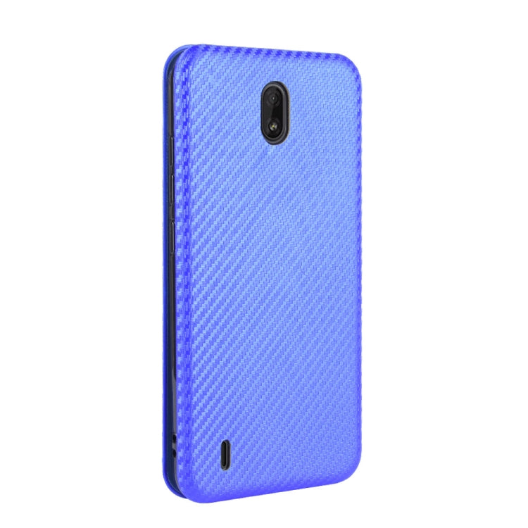 For Nokia C1 Carbon Fiber Texture Horizontal Flip TPU + PC + PU Leather Case with Card Slot