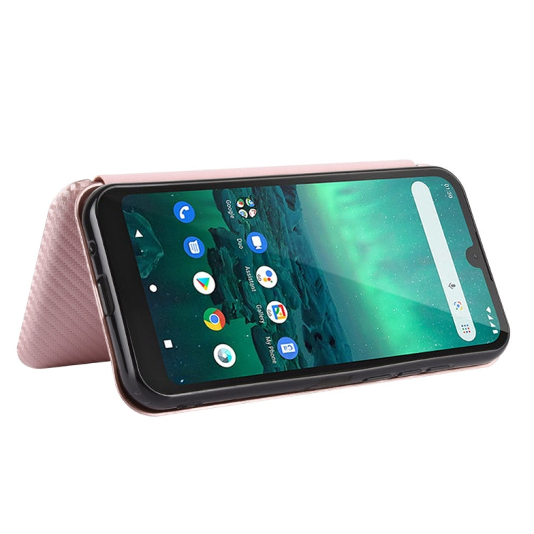 For Nokia 1.3 Carbon Fiber Texture Horizontal Flip TPU + PC + PU Leather Case with Card Slot