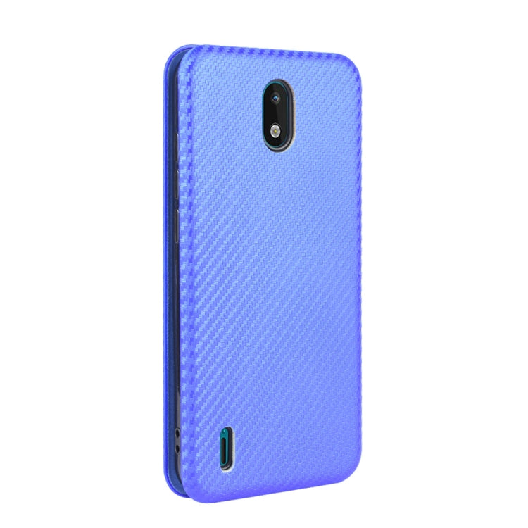 For Nokia 1.3 Carbon Fiber Texture Horizontal Flip TPU + PC + PU Leather Case with Card Slot