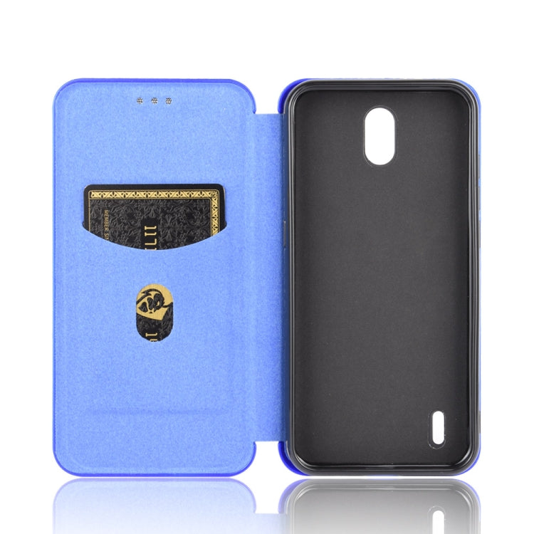 For Nokia 1.3 Carbon Fiber Texture Horizontal Flip TPU + PC + PU Leather Case with Card Slot