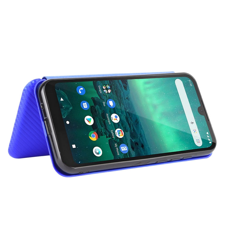 For Nokia 1.3 Carbon Fiber Texture Horizontal Flip TPU + PC + PU Leather Case with Card Slot