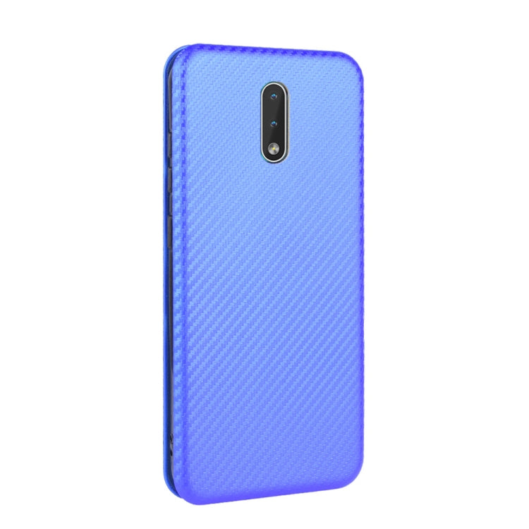 For Nokia 2.3 Carbon Fiber Texture Horizontal Flip TPU + PC + PU Leather Case with Card Slot