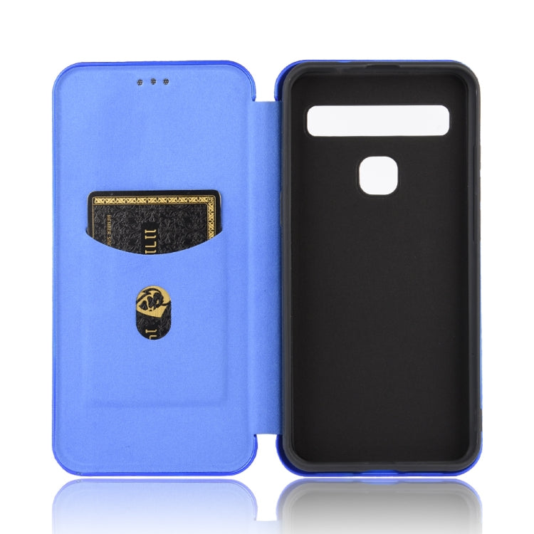 For TCL 10 Lite Carbon Fiber Texture Horizontal Flip TPU + PC + PU Leather Case with Card Slot