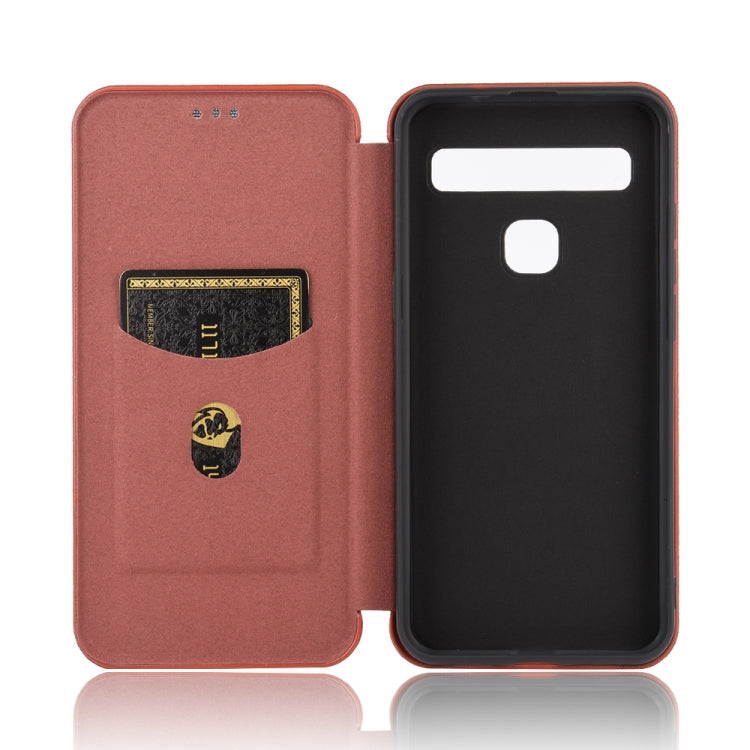 For TCL 10 Lite Carbon Fiber Texture Horizontal Flip TPU + PC + PU Leather Case with Card Slot