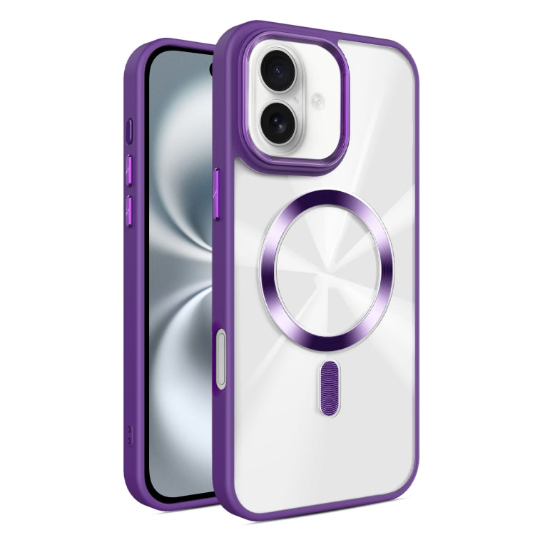 For iPhone 16 Plus Glaring CD Texture MagSafe Phone Case
