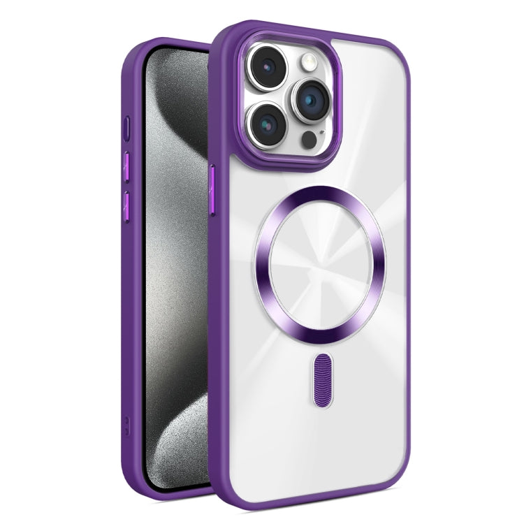 For iPhone 15 Pro Max Glaring CD Texture MagSafe Phone Case