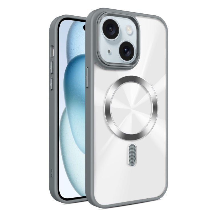 For iPhone 15 Plus Glaring CD Texture MagSafe Phone Case