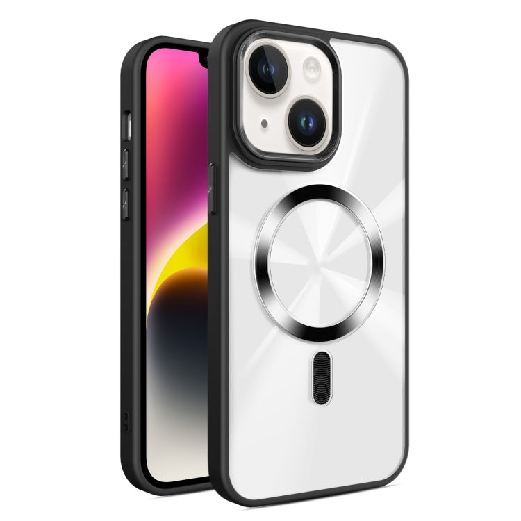 For iPhone 14 Plus Glaring CD Texture MagSafe Phone Case