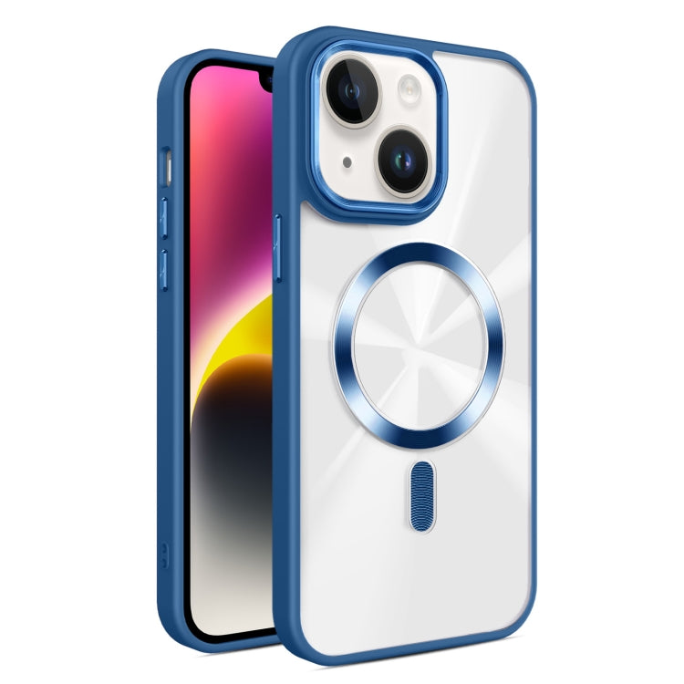 For iPhone 14 Plus Glaring CD Texture MagSafe Phone Case