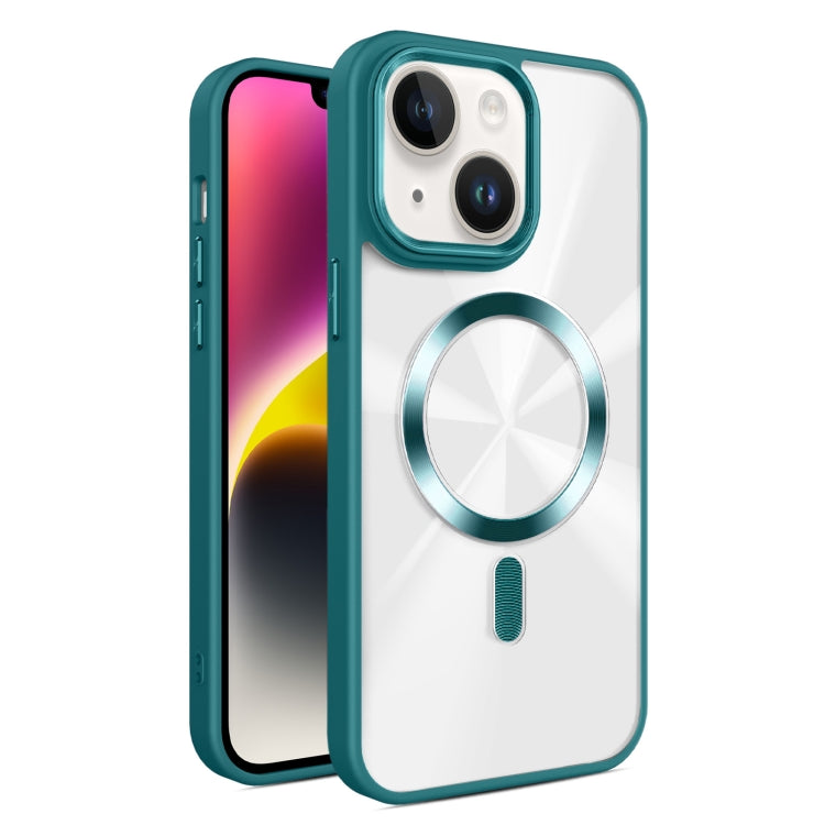 For iPhone 14 Plus Glaring CD Texture MagSafe Phone Case