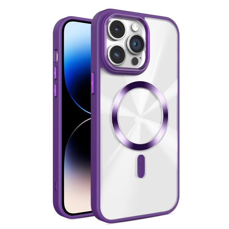 For iPhone 14 Pro Max Glaring CD Texture MagSafe Phone Case