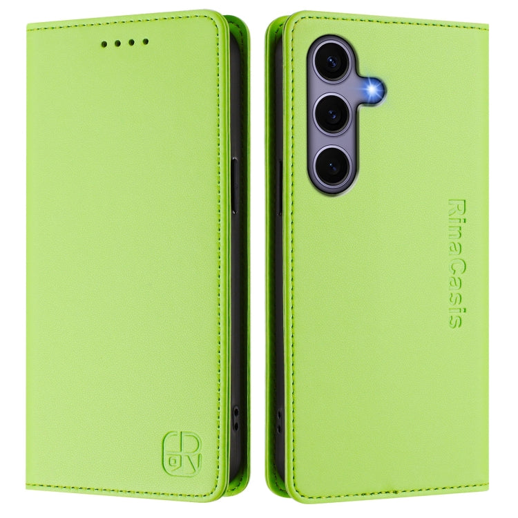 For Galaxy S23 FE 5G RC01 Dual-Folded Magnetic Suction RFID Leather Phone Case