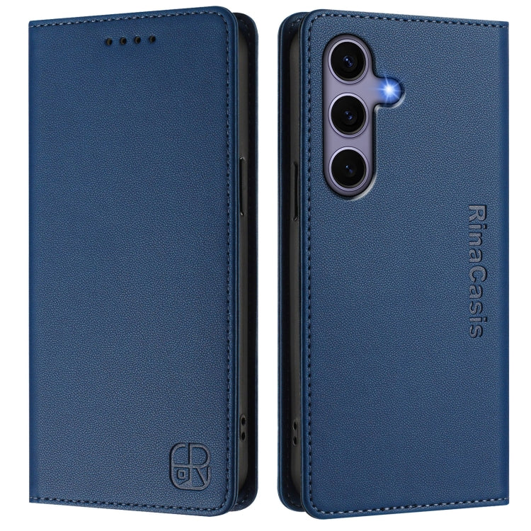 For Galaxy S23 FE 5G RC01 Dual-Folded Magnetic Suction RFID Leather Phone Case