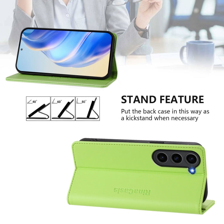 For Galaxy S23 5G RC01 Dual-Folded Magnetic Suction RFID Leather Phone Case