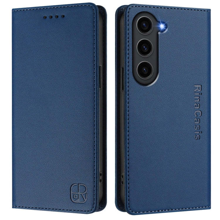 For Galaxy S23 5G RC01 Dual-Folded Magnetic Suction RFID Leather Phone Case