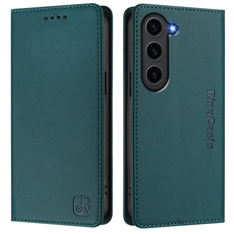 For Galaxy S23 5G RC01 Dual-Folded Magnetic Suction RFID Leather Phone Case