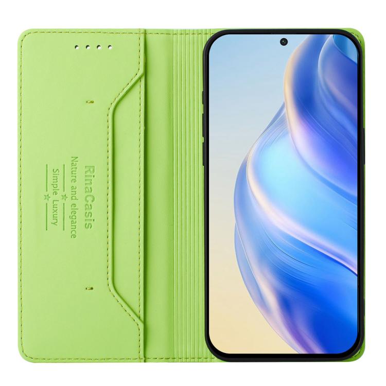 For Galaxy S25 Edge 5G RC01 Dual-Folded Magnetic Suction RFID Leather Phone Case