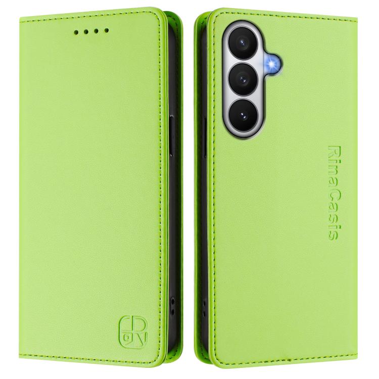 For Galaxy S26 5G RC01 Dual-Folded Magnetic Suction RFID Leather Phone Case