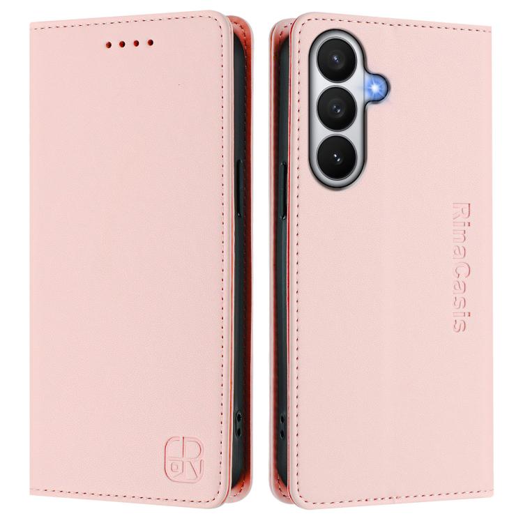 For Galaxy S26 5G RC01 Dual-Folded Magnetic Suction RFID Leather Phone Case